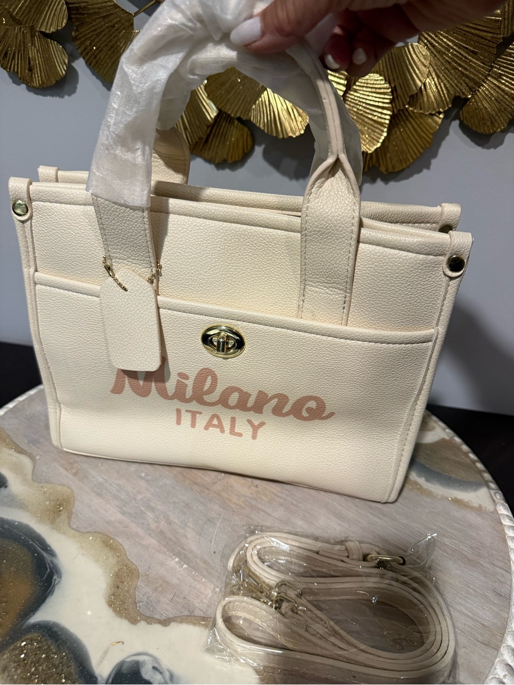 Cream Tote Bag - Elegant Women’s Handbag